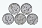 High Grade Lot 1937 1935 1934 1939 1936 Mercury Dime Collection *279