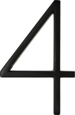 844714 Black Upgraded 5 Floating House Number 4, 5-Inch