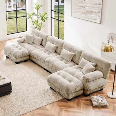Oversized Modular Sectional Sofa Couch Comfy Cloud Deep Seat