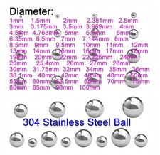 304 Stainless Steel Ball Dia 1mm-100mm High Precision Bearing Balls Smooth Ball