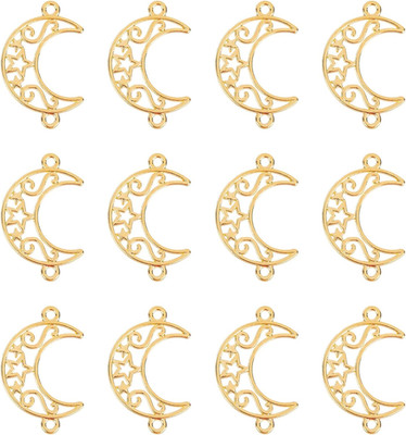 1 Box 20 Stück Mond Charms Halbmond Verbindungs Charm Offene Rückseite Lünetten