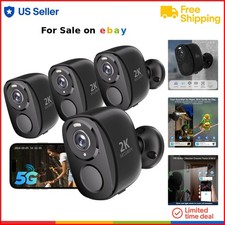 Wireless Security Camera 2K Color Night Vision Waterproof Indoor Outdoor