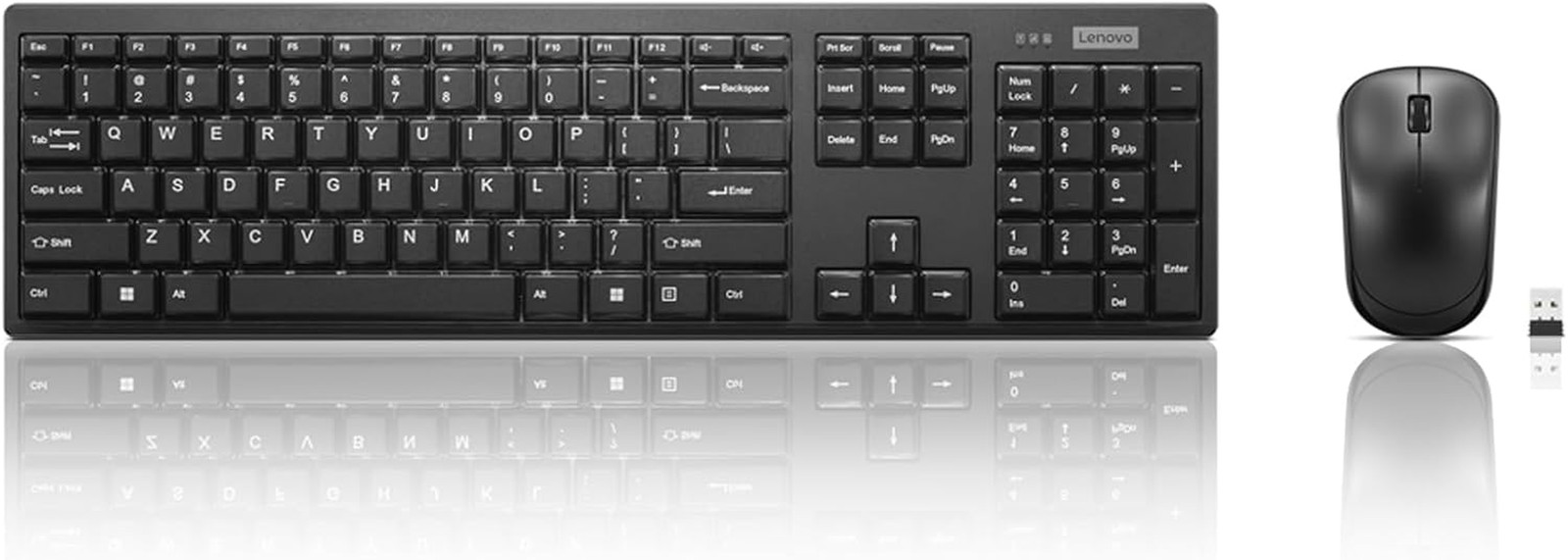 100 Wireless Keyboard and Mouse Combo – Cordless Set with Spill Resistant Quiet