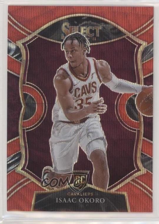 2020-21 Panini Select Concourse Red Wave Prizm Isaac Okoro #65 0ik7