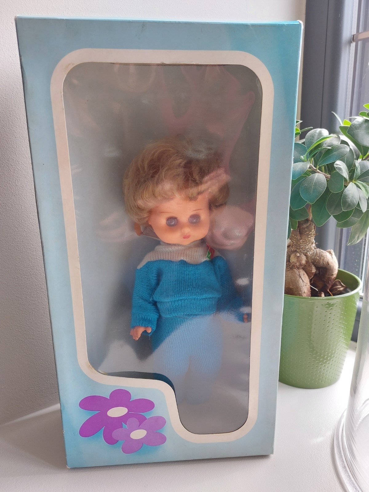 Poupée Sonneberger Puppen RDA vintage de 40 cm collection neuve en boîte