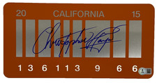 Christopher Lloyd Signed Back to the Future Part 2 License Plate Auto Beckett