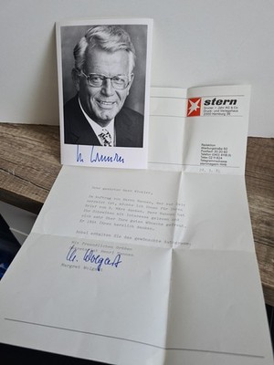 Autogramm mit Brief - Henri Nannen - Verleger vom Stern Magazin