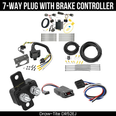 DrawTite 7-Way Trailer Wiring Harness Kit + Brake Control For 17-22 Buick Encore
