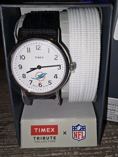 Orologio Timex Miami Dolphins Weekender 38 mm con Indiglo, cinturini Slip-Thru