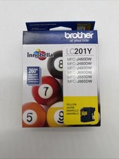 New Genuine Brother LC201 Yellow Ink Cartridges MFC-J480DW MFC-J485DW. 38
