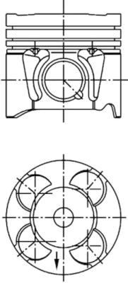 KOLBENSCHMIDT 41287600 Piston for CHEVROLET,FIAT,OPEL,VAUXHALL