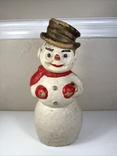 Rare Vintage Snowman Kentucky Tavern Bottle Cover Pressed Pulp Paper Mold 12"