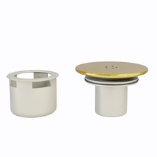 90mm Shower Waste Replacement Top Upper Assembly Brushed Brass Drain Cover