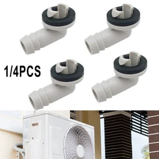 Plastic Air Conditioner AC Drain Hose Connector Elbow Fitting & Rubber Ring Kit