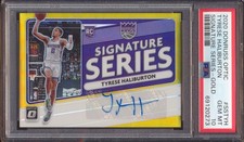 2020 PANINI DONRUSS OPTIC TYRESE HALIBURTON GOLD HOLO AUTO AUTOGRAPH /10 PSA 10!