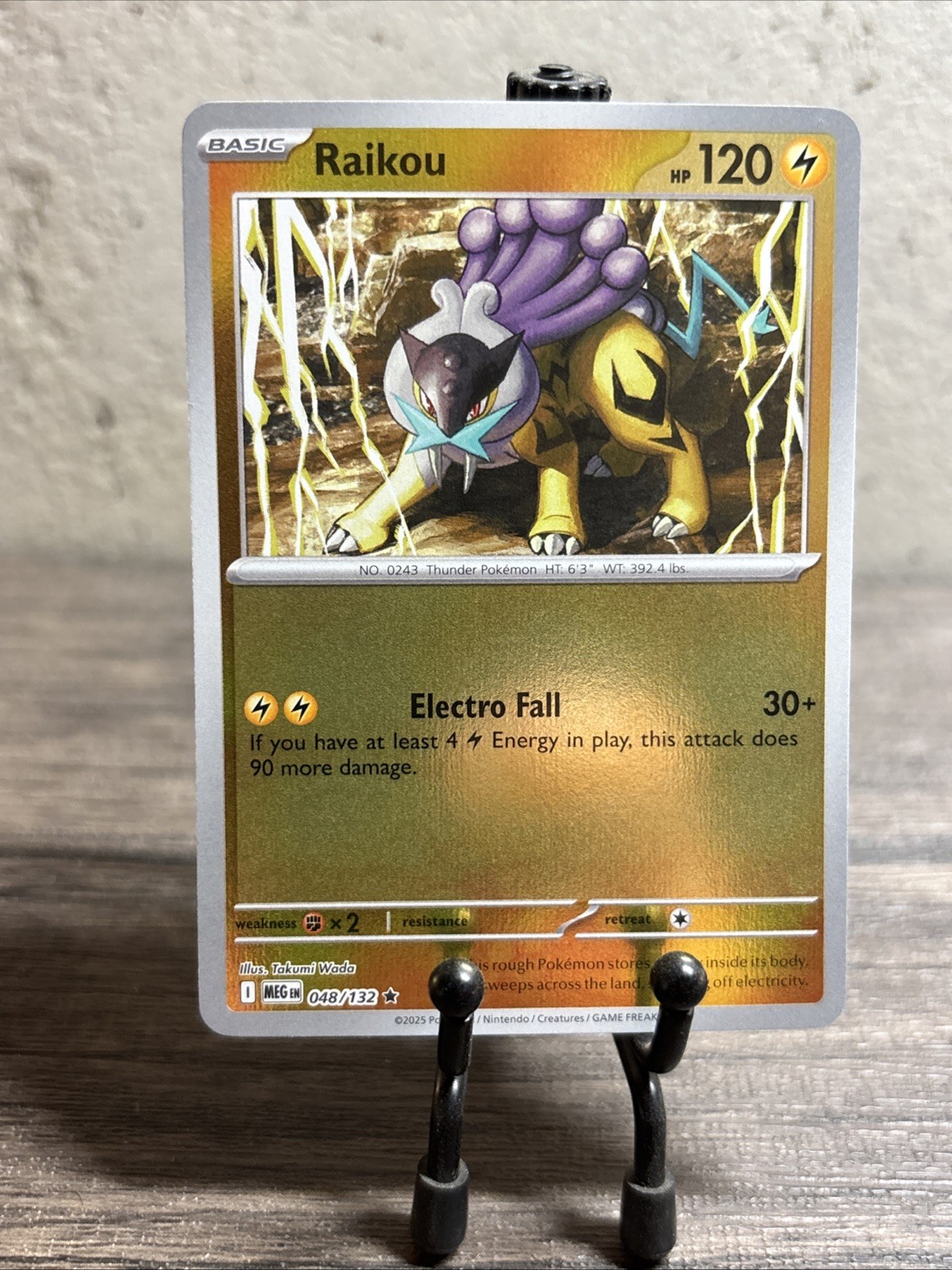 Raikou 048/132 Me01: Mega Evolution Reverse Holo Rare-Fast Shipping-NM!!