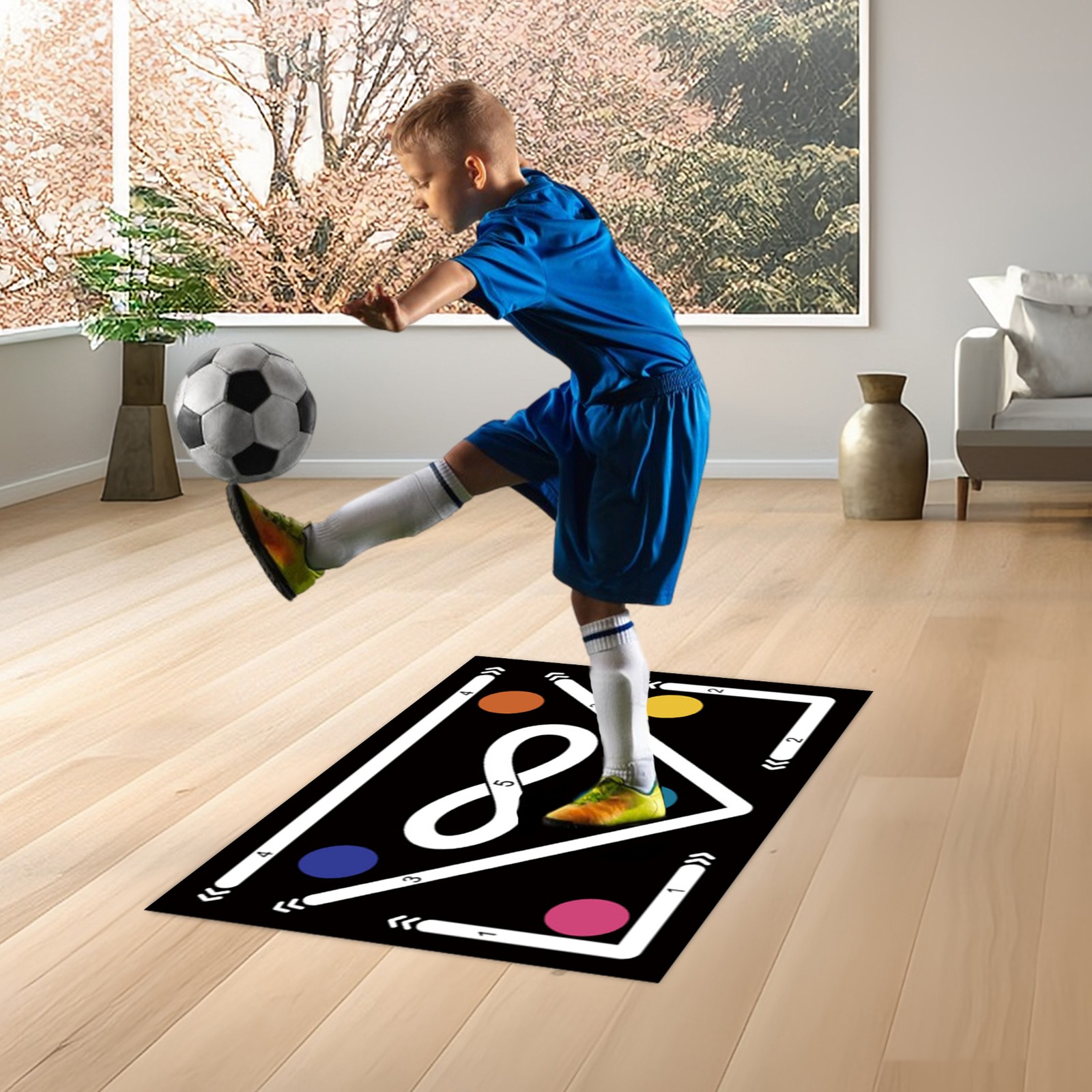 Soccer Training Drills Mat Anti-Skid Soccer Training Mat 23.6x35.4in Portable