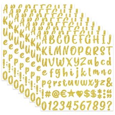 648 Pcs Gold Letter Stickers Glitter Alphabet Number 8 1 Inch,