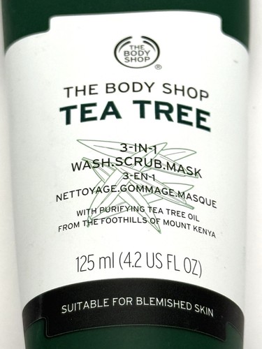 The Body Shop Tea Tree 3-in-1 Wash Scrub Mask 125ml Discontinued Rare Original - Picture 9 of 9