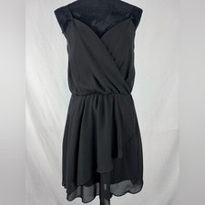 Xhilaration Black Lace Mini Dress with Stretchy Waist