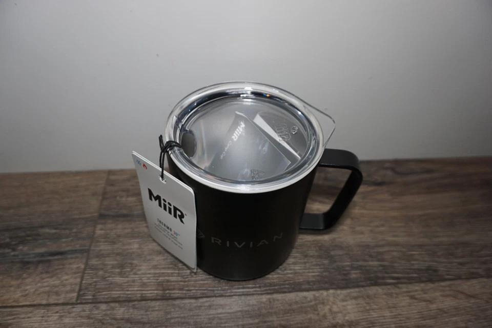 Rivian MiiR 12 унций черный из нержавеющей стали изолированный кофе чая путешествий кружка ручки с крышкой - Изображение 4 из 4