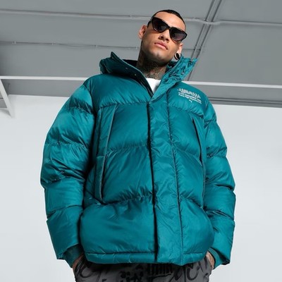 PUMA Puffy Jacket Lost Management Cities Night Running Club Mens 2XL Warm Winter