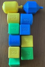 Vintage Fisher Price Shape Sorting Blocks Replacement Pieces 9 Plastic 2 Links