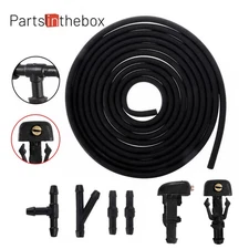 Universal Car Windshield Washer Squirter Spray Nozzle Wiper Jet Fluid Hose U Kit