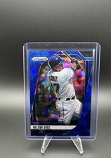 2025 Panini Prizm - Nelson Cruz, Nelson Cruz #74 Blue Ice Prizm TEXAS RANGERS