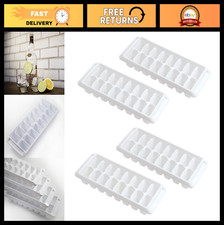 Easy Release Ice Cube Tray Set - 16 Cube Trays, 4 Pack (64 Total Cubes) - BPA Fr