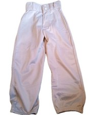 WILSON Youth Baseball / Softball Pants XS Gray Elastic Waist Snap