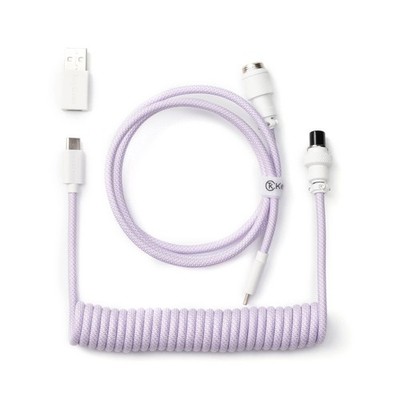 Keychron Coiled Aviator Cable Kabel für mechanische Tastatur Light Purple Einfac