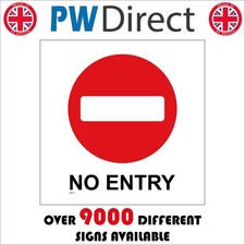 SIGN No Entry Road Driveway Construction Building Site Land Property PR193A