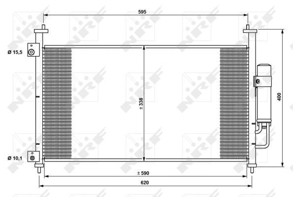 Air Con Condenser fits HONDA CIVIC Mk8 1.8 05 to 11 R18A2 AC Conditioning NRF - Image 20