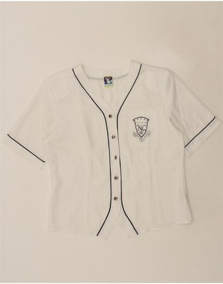 Yessica Damen Kurzarm Shirt Bluse EU 40 Medium Weiß Polyester AF07