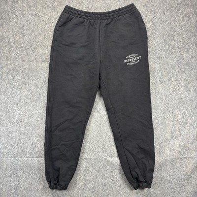 Represent Owners Club Sweatpants Men's Large Black Drawstring England Streetwear