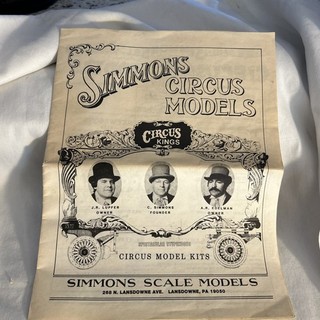 Simmons Circus Models Scale Models Complete Catalog Of Circus Wagons