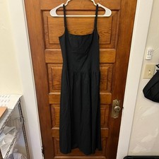 Reformation Kacela Dress Black Size 0 $248 Tie Back Adjustable Straps 