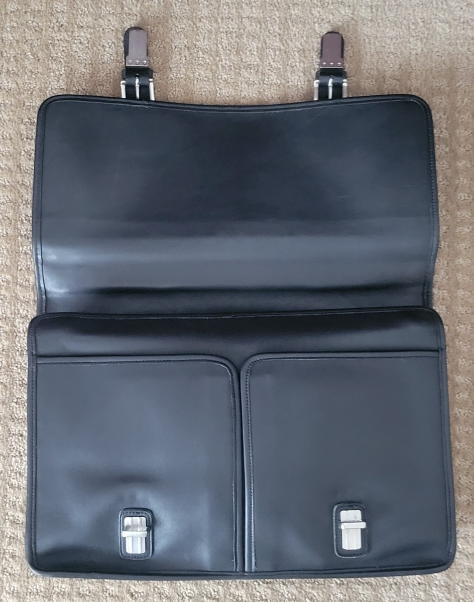 COACH Trader Brief 5328 BLACK Cowhide Leather Business Bag | eBay