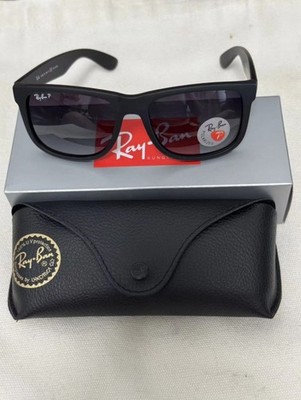 Ray-Ban RB4165 622/T3  Justin Polarized Sunglasses Grey Classic Frame 54mm