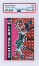 2020 Panini Mosaic Luka Doncic #12 PSA 10 Jam Masters Pink Fluorescent 9/10