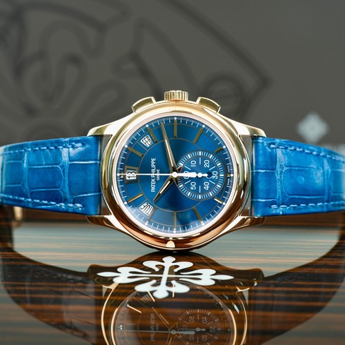 Patek Philippe Complications Flyback Chrono Blue 18k Annual Calendar 5905R-010