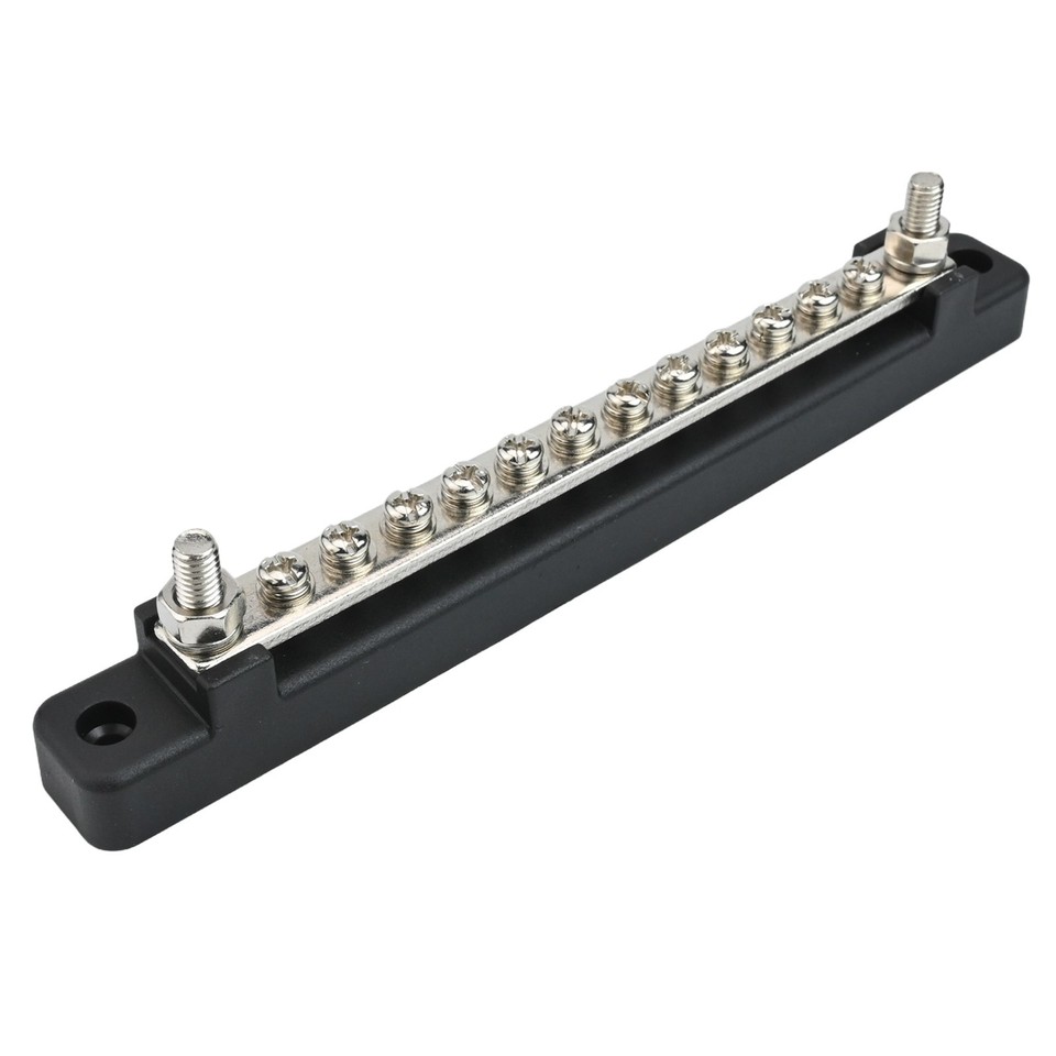12V 12 Terminal Block Bus Bar with Cover for Automotive and for Marine ...