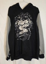 Harry Potter hoodie Black Gray sweatshirt Sz 3 27X27