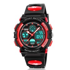 ATIMO Kids Sport Watch, 50M Water Resistant, Dual Time, Alarm, Stopwatch, LED Li
