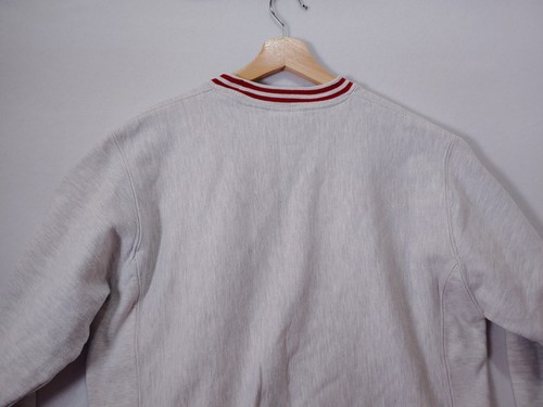 Vintage Stanford Champion Reverse Weave Sweatshirt Size Small Gray Red Stripe - Afbeelding 6 van 12