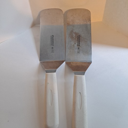2 Russell Internationa 15" Grill Spatula Commercial grade Stainless White Handle