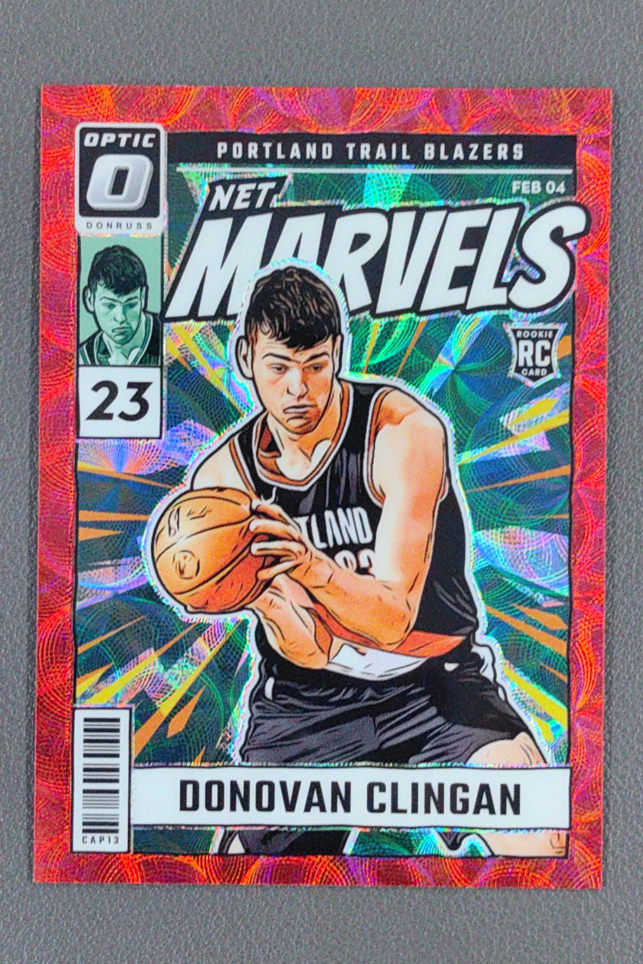 2024 Panini Donruss Optic Donovan Clingan Net Marvels Red International RC #11