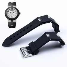 Silicone Rubber Watch Strap for Bvlgari DP42C14SVDGMT 22x8 24x8mm Notch Bracelet