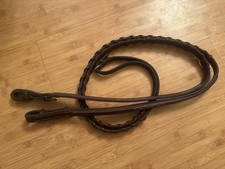 Edgewood Raised Fancy Stitched Laced Leather Reins- Horse Size